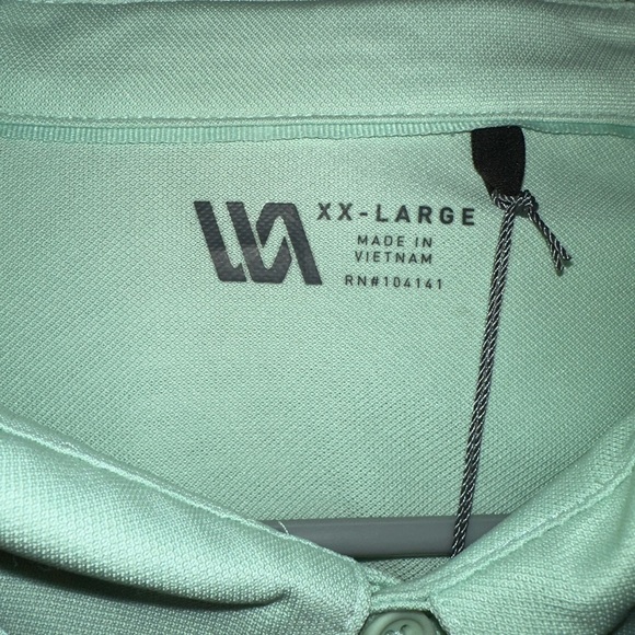 VRST πshirt Mens size XL button down longβsleeve Mint Heather NWT Stretch light - Picture 5 of 5